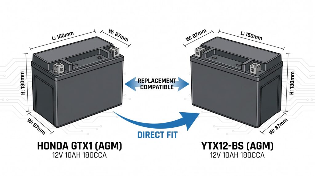 Honda GTX1 Battery: The Correct 12V 10Ah Replacement