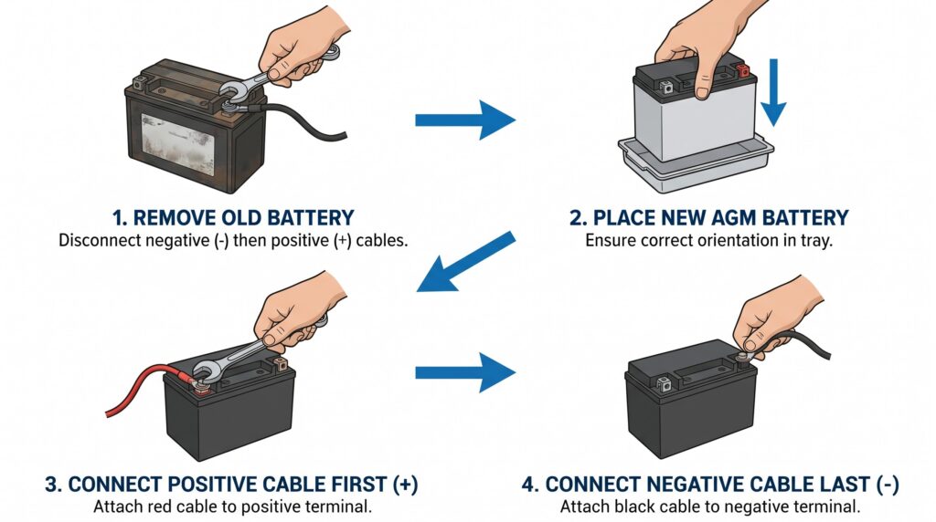 12V 10Ah Battery Replacement for Honda GTX1