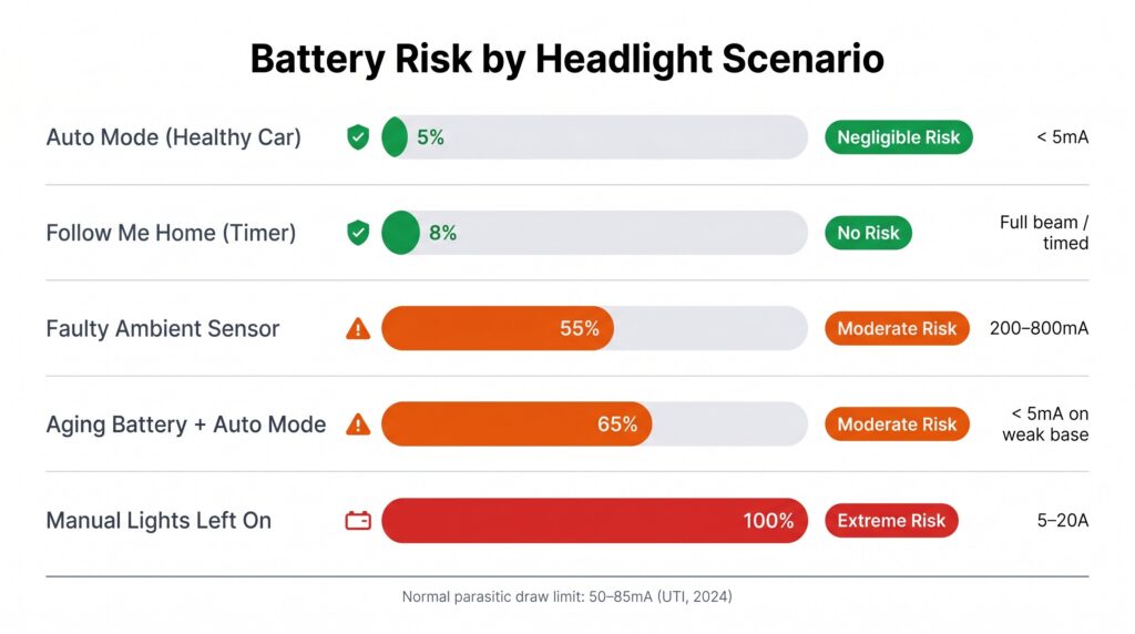 Does Leaving Car Lights on Auto Drain Battery