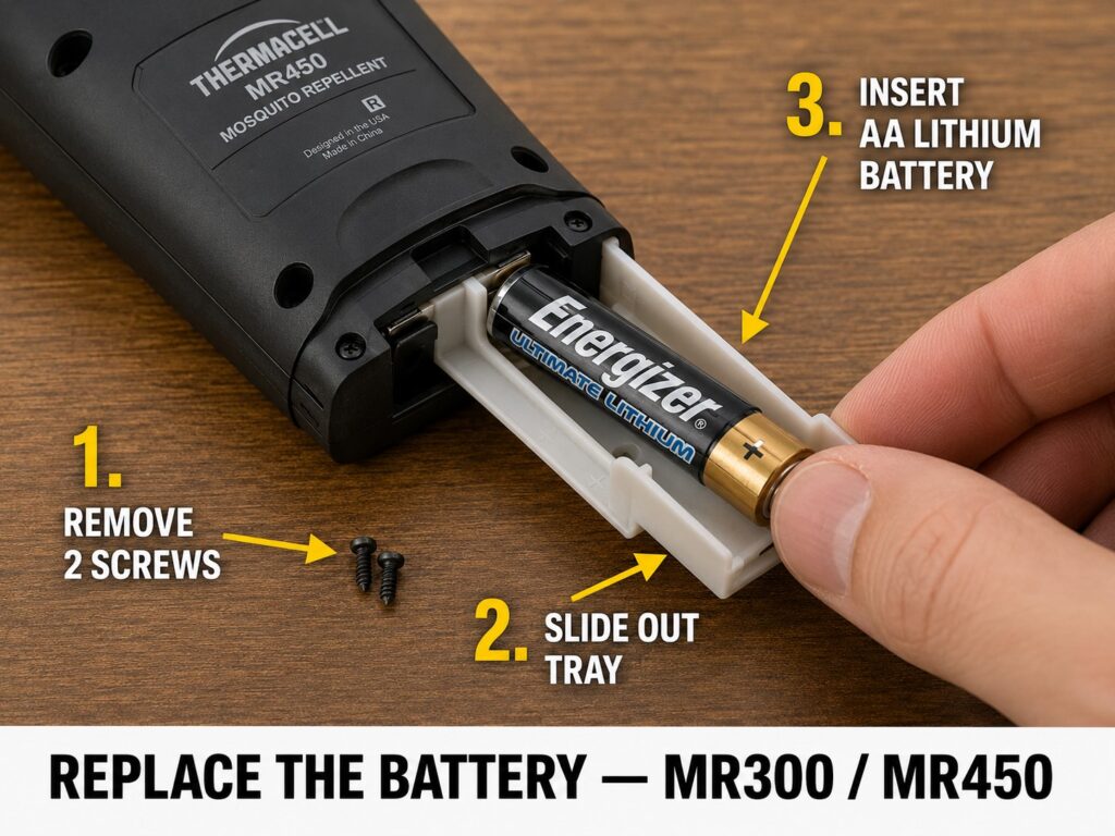 How to Replace Battery in Thermacell Mosquito Repeller