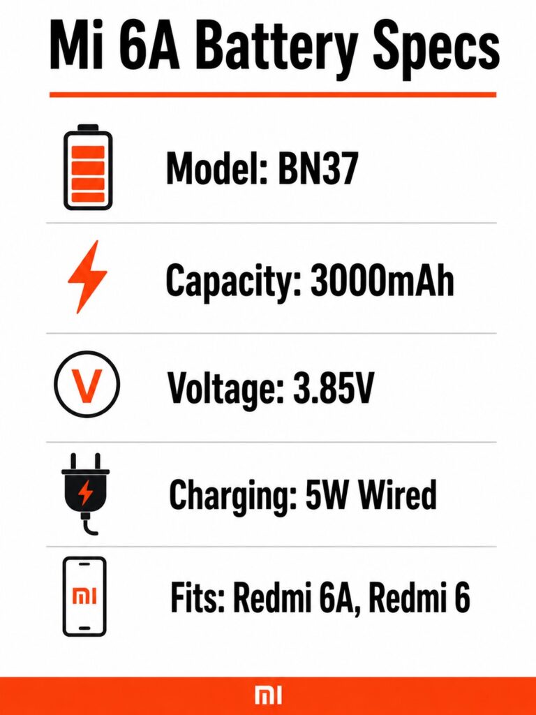Mi 6A Battery Model Name