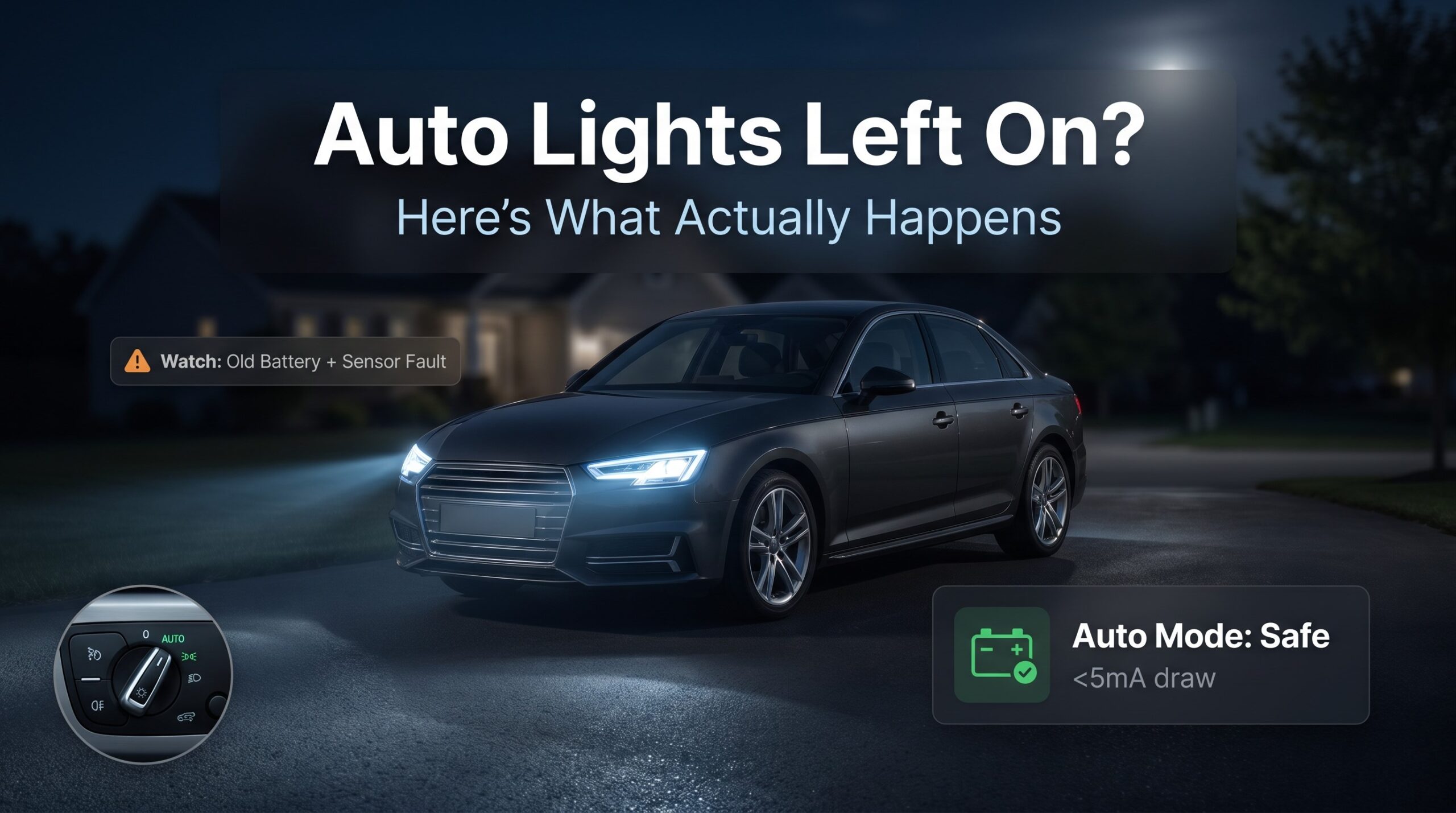 Does Leaving Car Lights on Auto Drain Battery