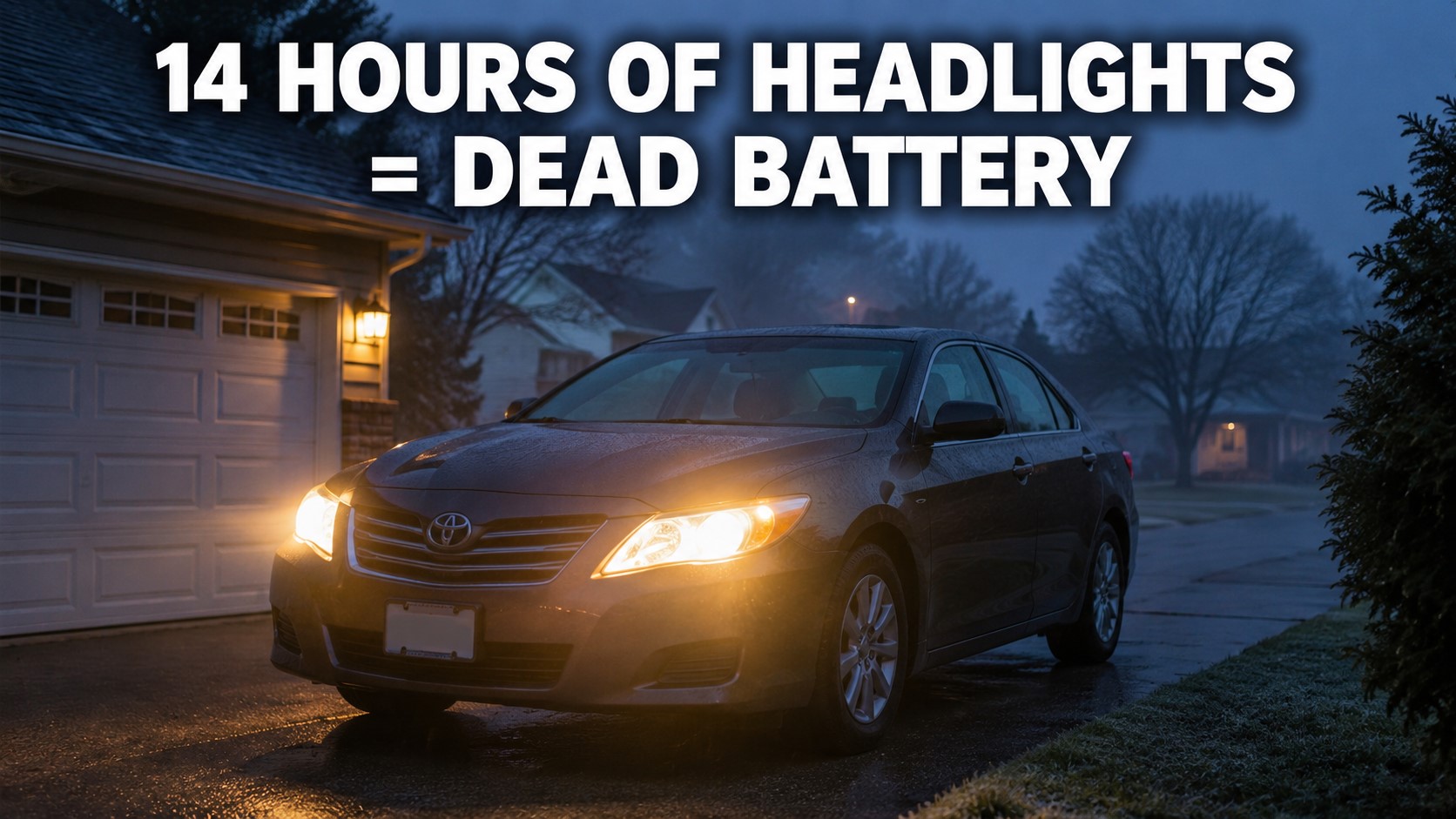 Leave Car Headlights on Overnight 14 Hours Drain Battery